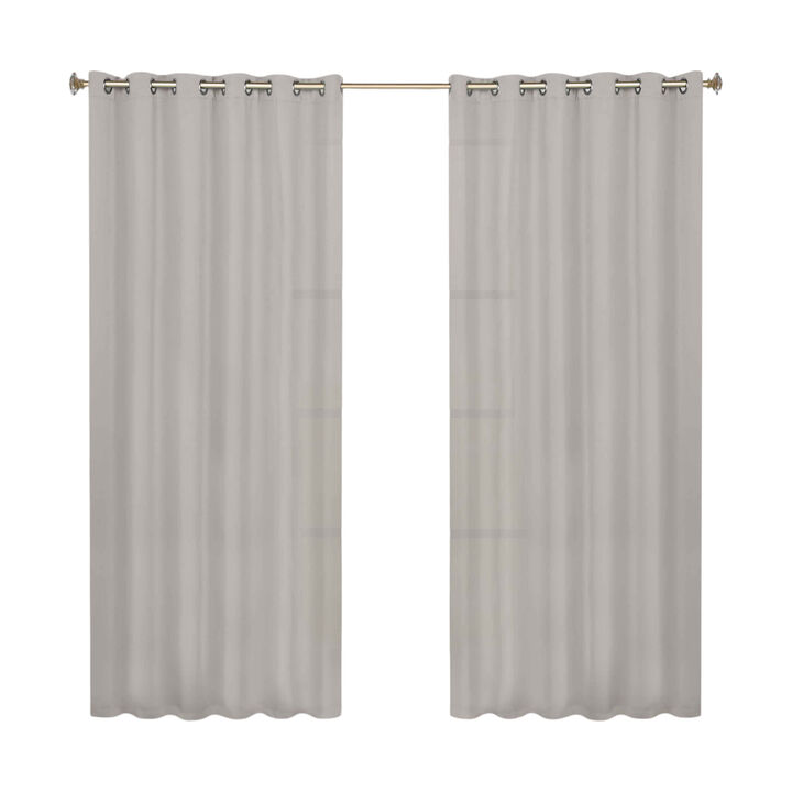 Modern Solid Blackout Curtain Panels Set of 2 Room Darkening Drapes