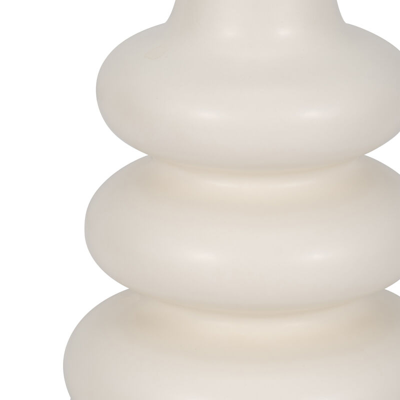 9" Ivory Stone Sphere Vase