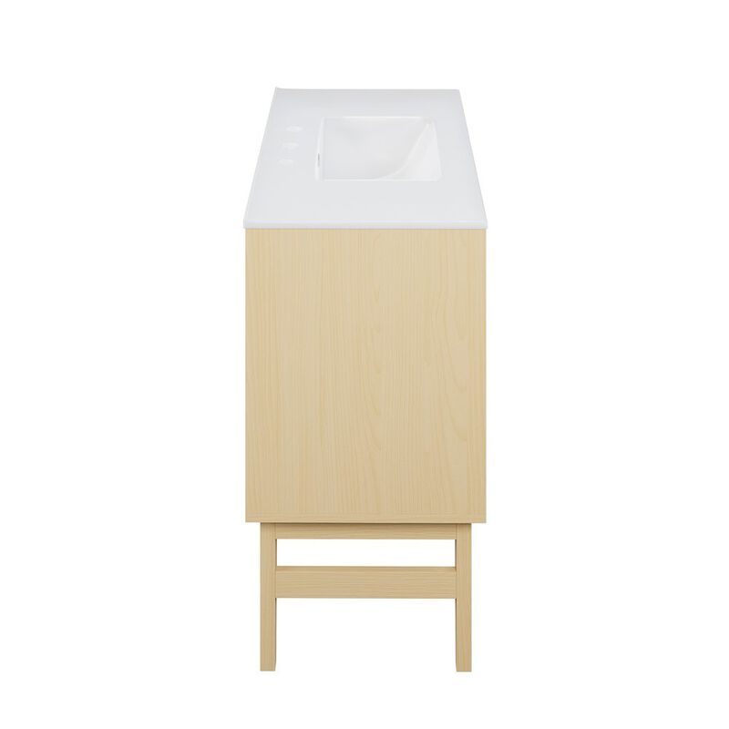 36" Freestanding Bathroom Vanity with 3-Hole Widespread Sink Top image number 7