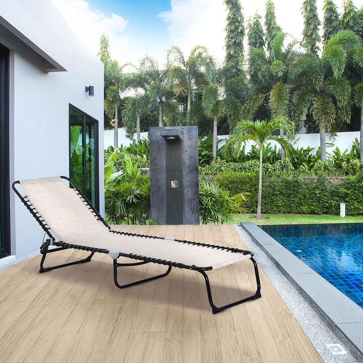 Hivvago Foldable 4-Position Chaise Lounge