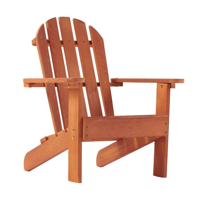 Kid's Wooden Adirondack Chair for Indoor and Outdoor, Natural Cedar Patio Lounge Chiar