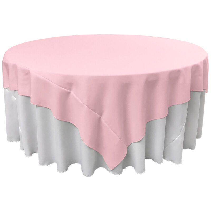 90-Inch Round Table Cover in Polyester Poplin for Home or Event Use image number 0