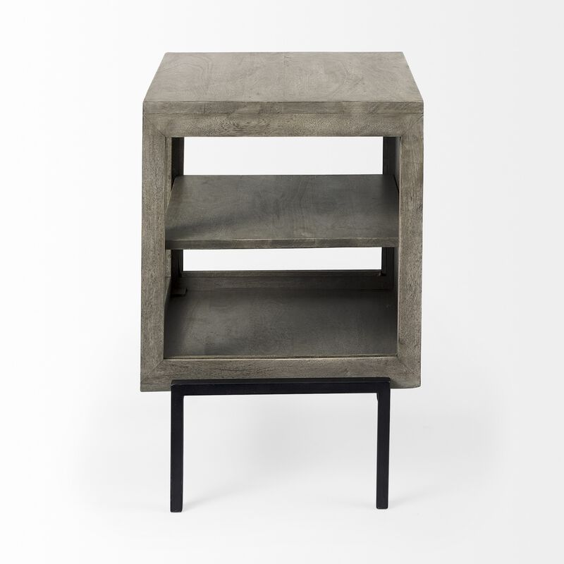 Solid Wood Square Accent Table with Sturdy Legs, Ideal for Small Spaces