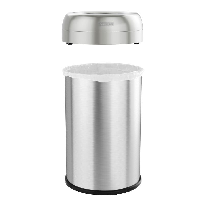 iTouchless 13 Gallon Round Open Top Trash Can