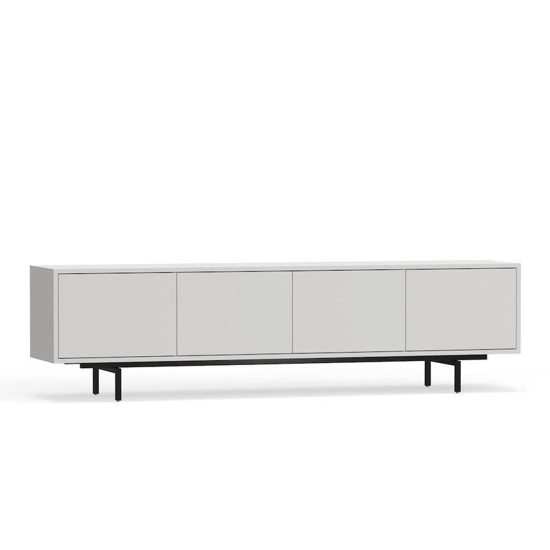 Graysen White Laminate 4 Door TV Console