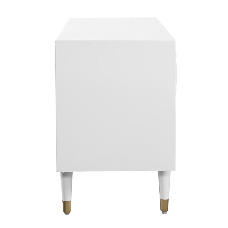 Linon Two Drawer Geo Texture Nightstand image number 3