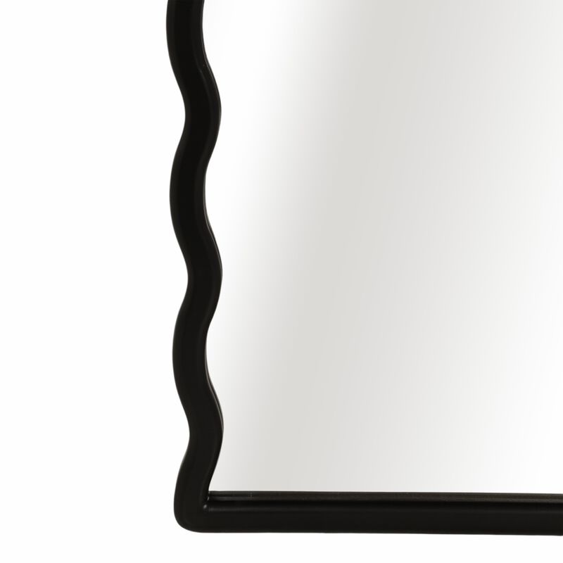 31x59" Wavy Leaner Mirror, Black image number 3