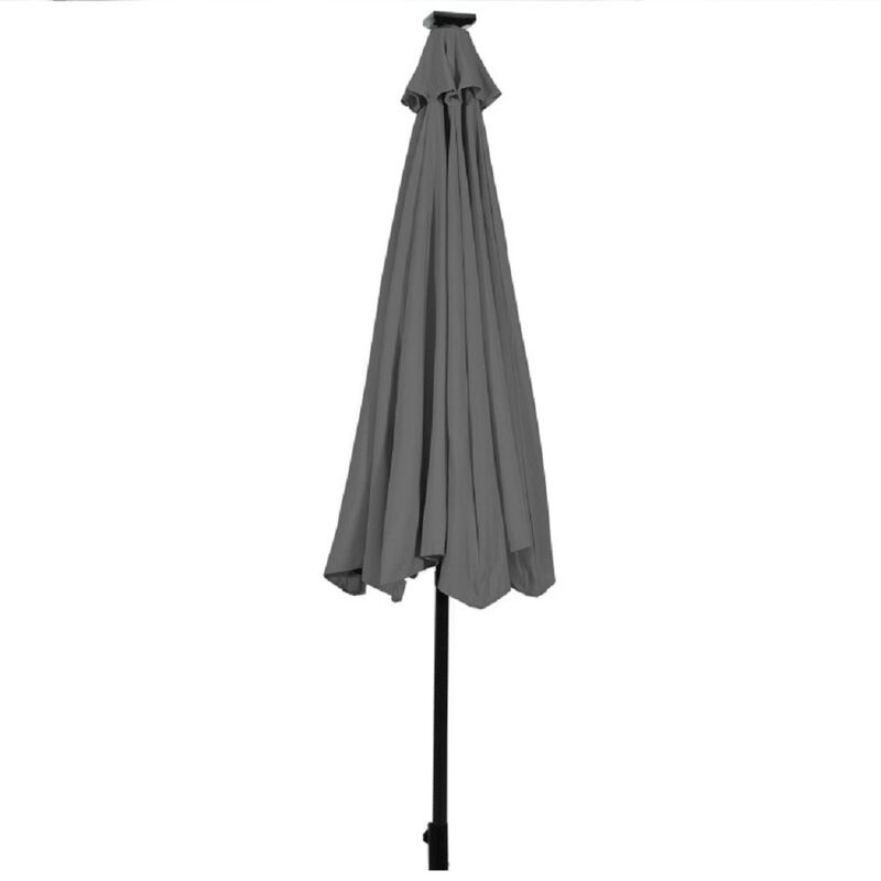 Solar Light Patio Umbrella &ndash; Outdoor Sun Shade with LED Illumination