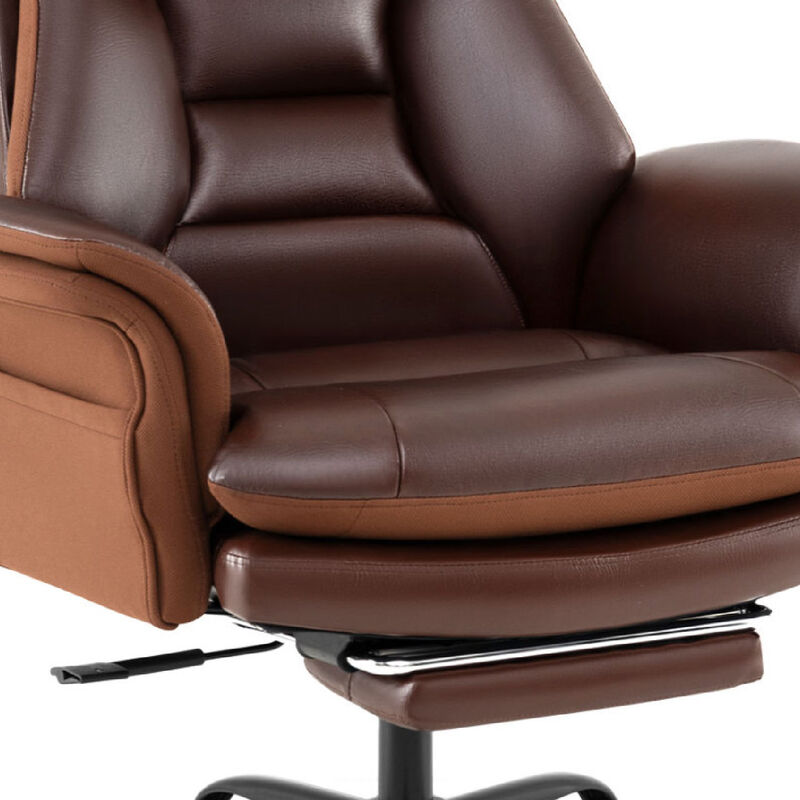 Big and Tall Executive Office Chair 400 lbs Faux Leather Ergonomic Design image number 2