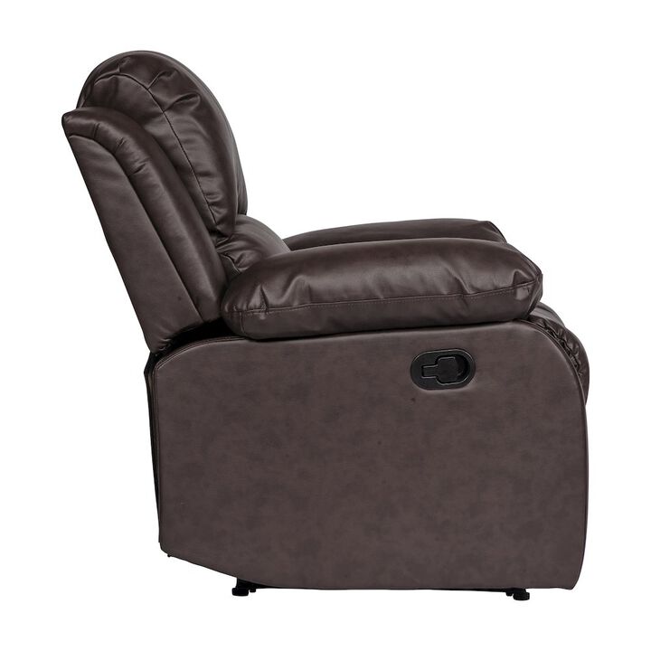 Lexicon Cranley Faux Leather Reclining Chair In Brown