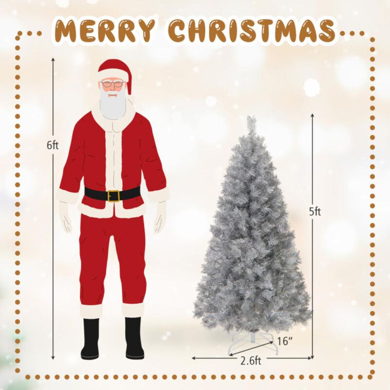 Hivvago Artificial Xmas Tree with Branch Tips and Warm White LED Lights