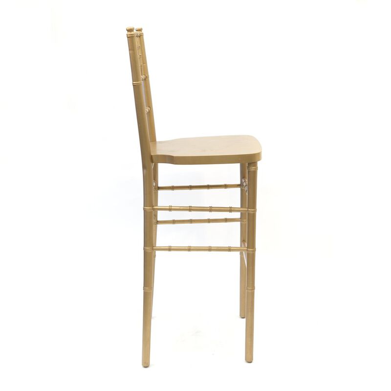 Commerical Seating Products European Gold Wood Dining Bar Stool Chairs