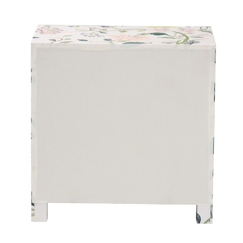 Baxton Studio Connery Floral  End Table - 3-Drawer Decorative Accent Storage Cabinet image number 5