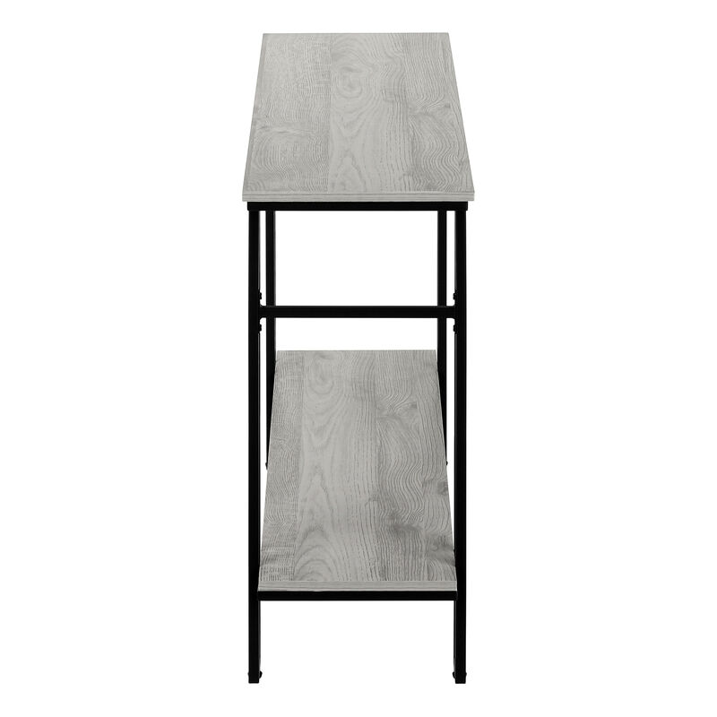 Monarch Specialties I 3576 Accent Table, Console, Entryway, Narrow, Sofa, Living Room, Bedroom, Metal, Laminate, Grey, Black, Contemporary, Modern