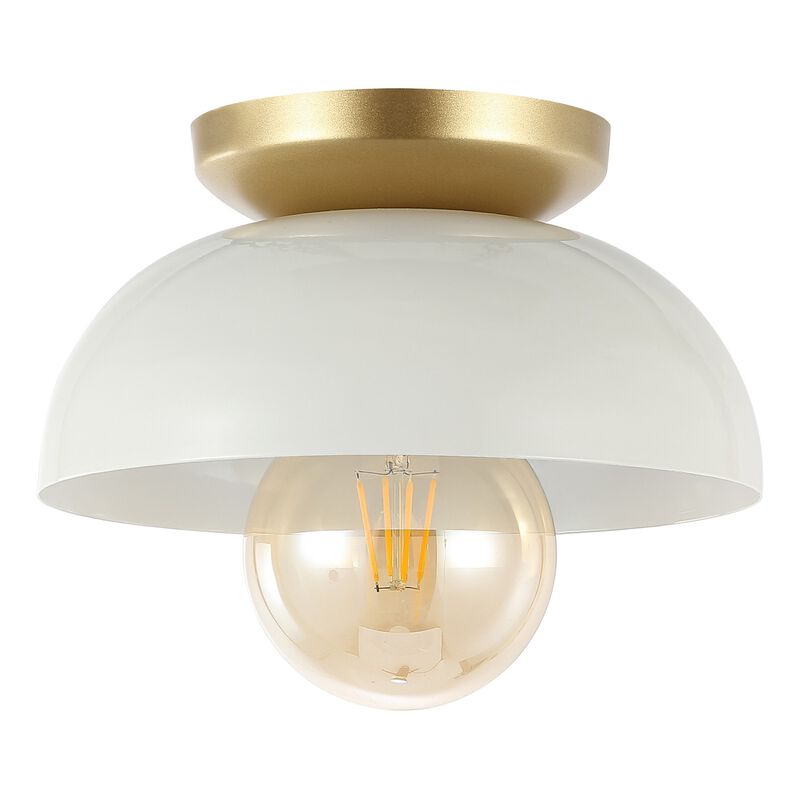 Paulina Classic Industrial Iron LED Flush Mount