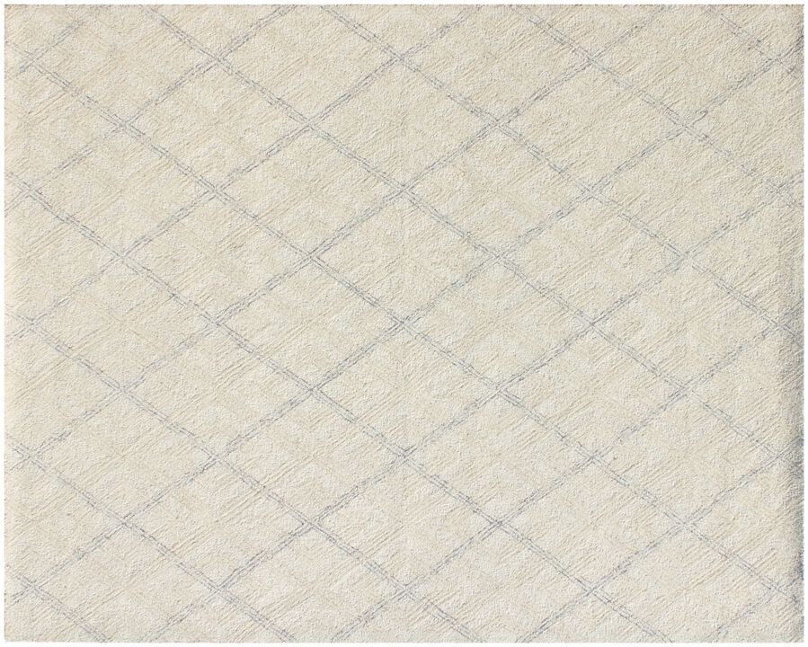 HomeRoots Wool Abstract Geometric Hand Tufted Non Skid Area Rug