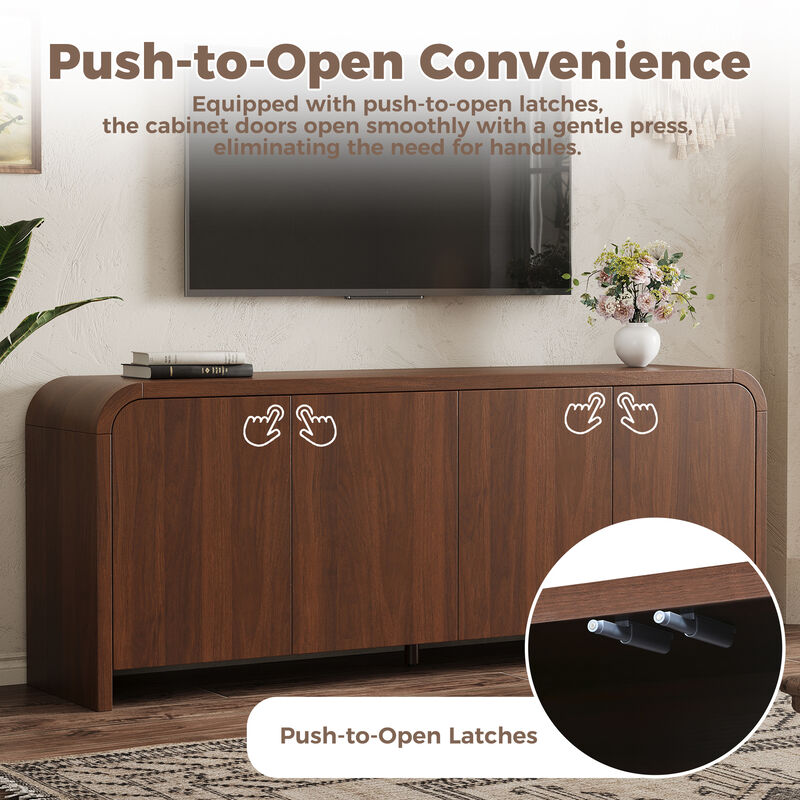 Hupmab Farmhouse Curved Edge TV Stand image number 5