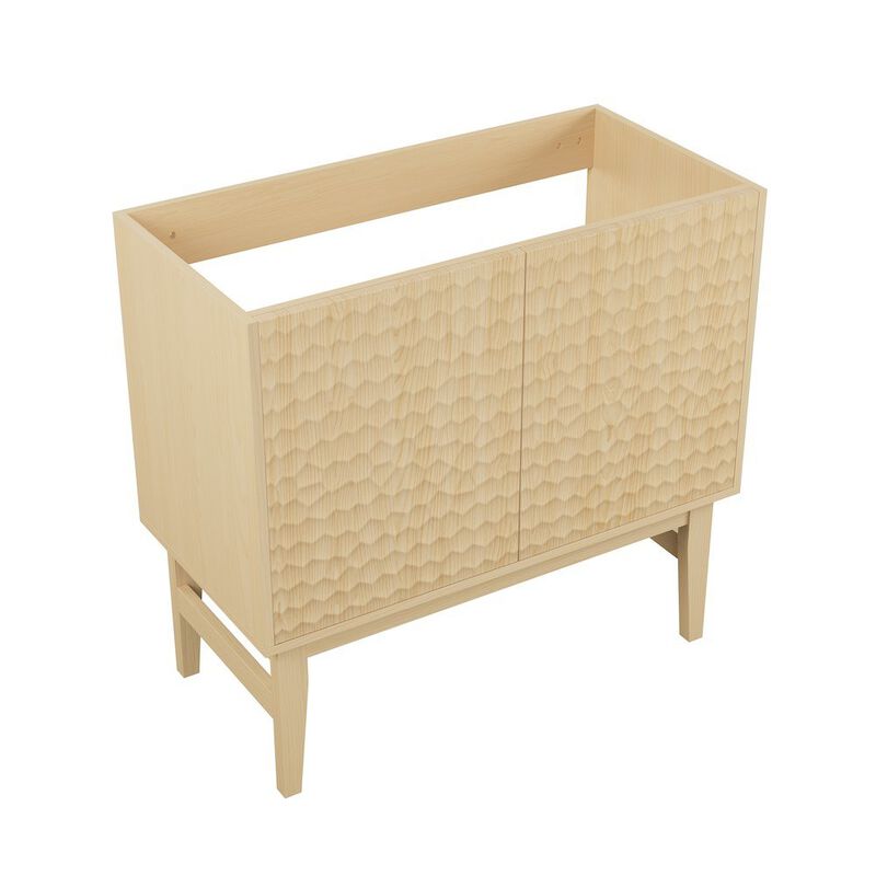 Bosse 36" Freestanding Bathroom Vanity Cabinet without Top in Natural Oak image number 2