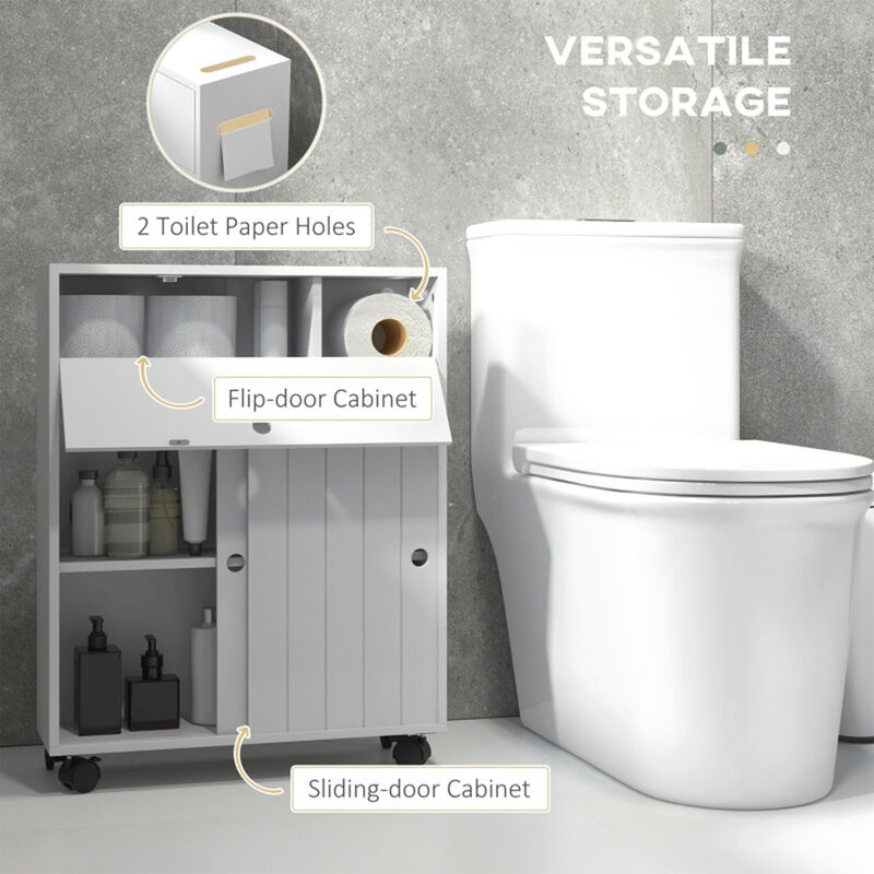 Bathroom Storage Cabinet with Shelves & Doors for Organized & Space-Saving Bathroom Essentials image number 3