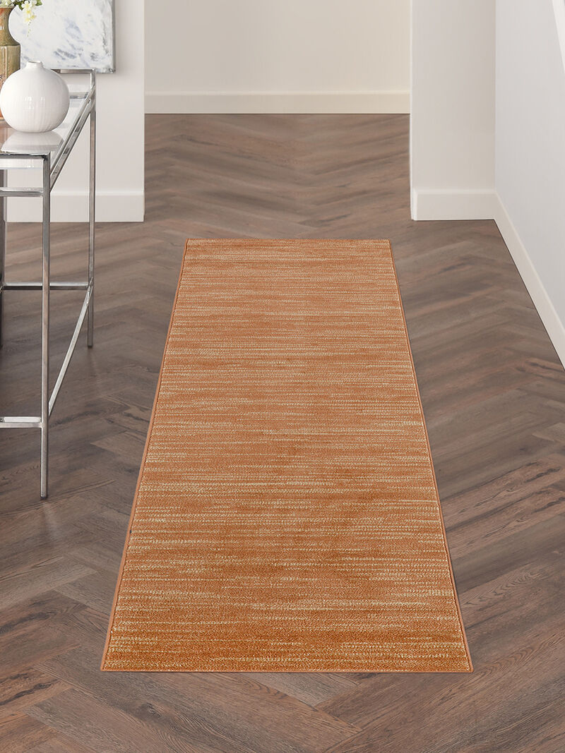 Nourison Essentials NRE01 Rust 2' x 4' Rug image number 7