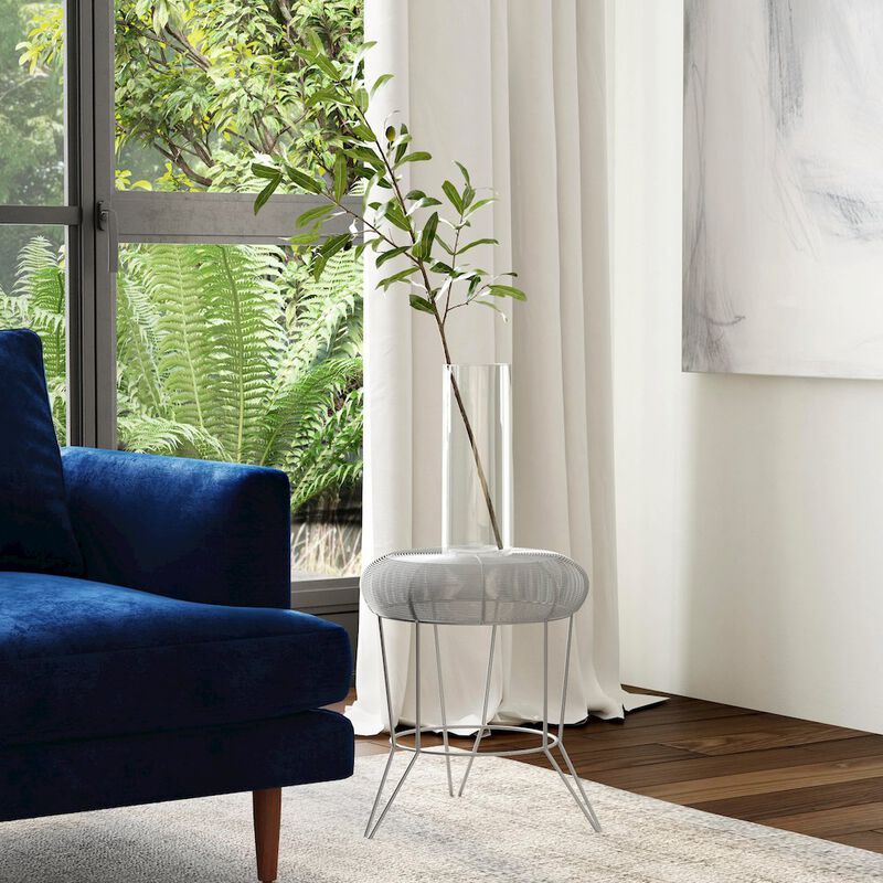 Butler Specialty Allen Decorative Wire Side Table, Silver