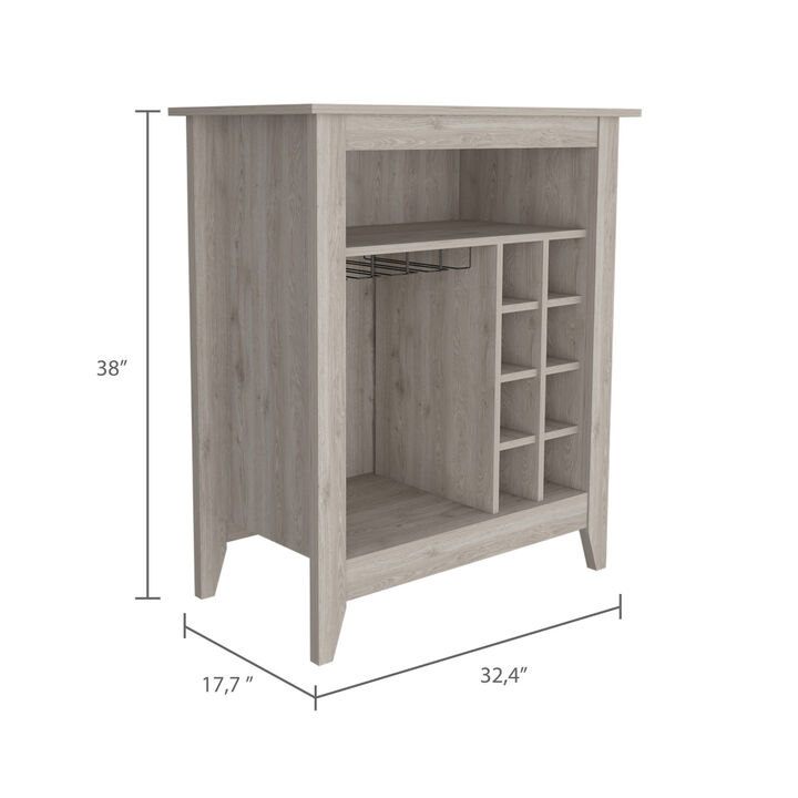Canaan 6-Bottle 1-Drawer 1-Shelf Bar Cabinet Light Grey