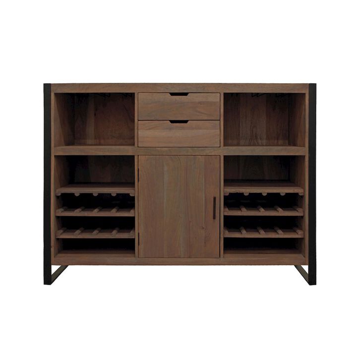 Gail Wine & Bar Console in Gray Wash