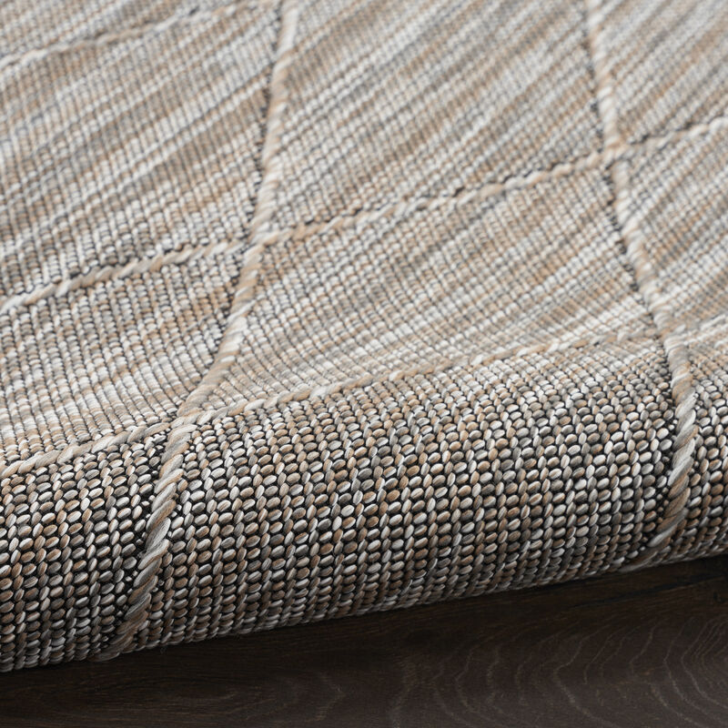 Washable Solutions WSL01 Gray/Mocha 8' x Round Rug