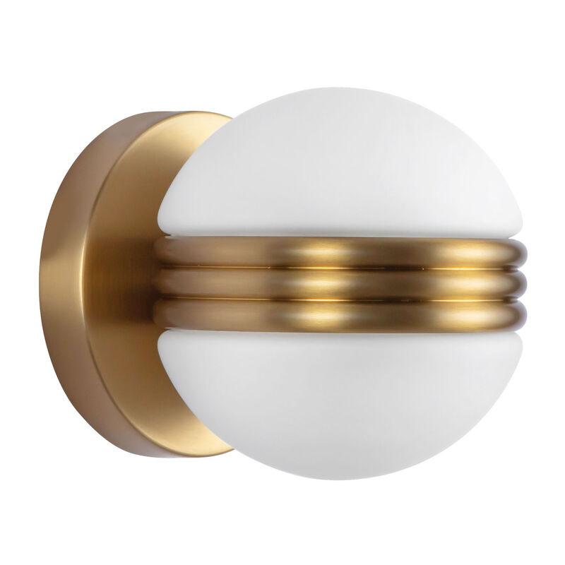 Selene 5-in Damp-Rated Dimmable LED Wall Sconce image number 4