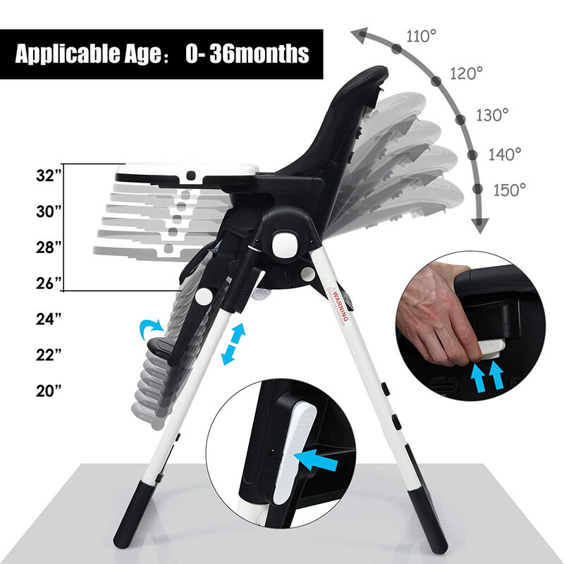 4-in-1 High Chair Booster Seat with Adjustable Height and Recline