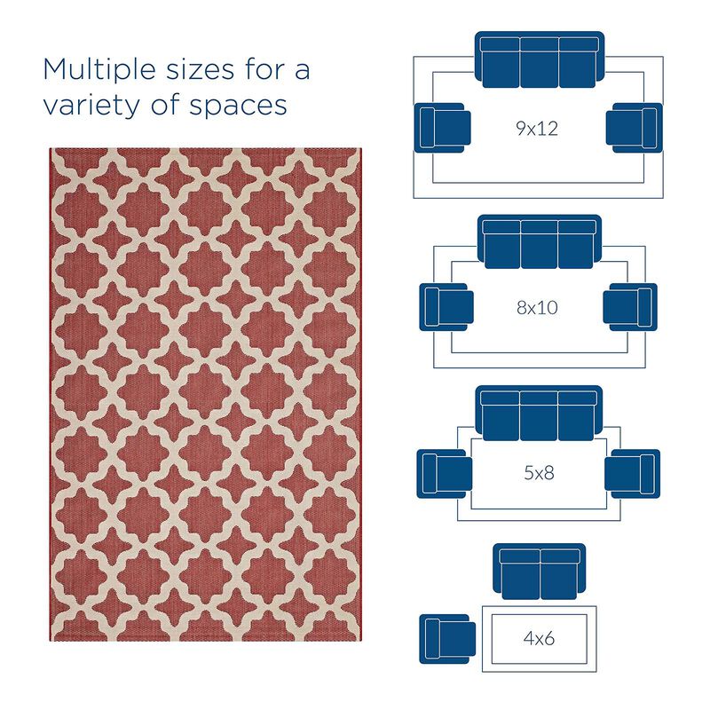 Cerelia Moroccan Trellis 9x12 Indoor and Outdoor Area Rug image number 5