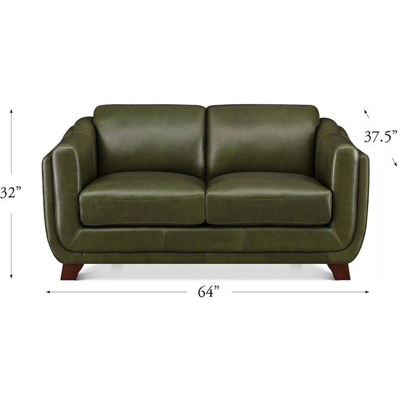 Omaha Top Grain Leather Loveseat