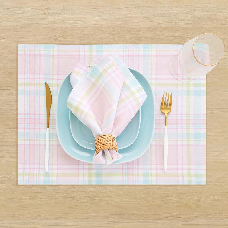 Linen Table Runner - Palm Beach Plaid image number 7