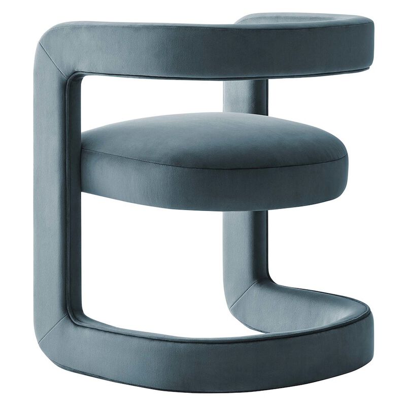 Winslow Barrel Performance Velvet Dining Chair image number 4