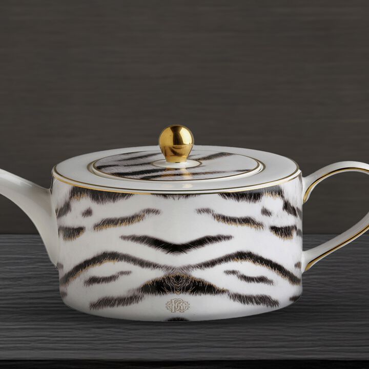 Tea Pot or Coffee Pot TIGER   diam. 4.75", H 4.5"