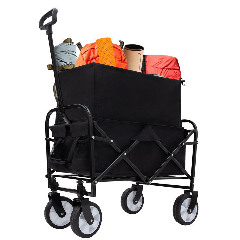 Streamdale Foldable Wagon Cart with Liners: Camping, Utility, Grocery