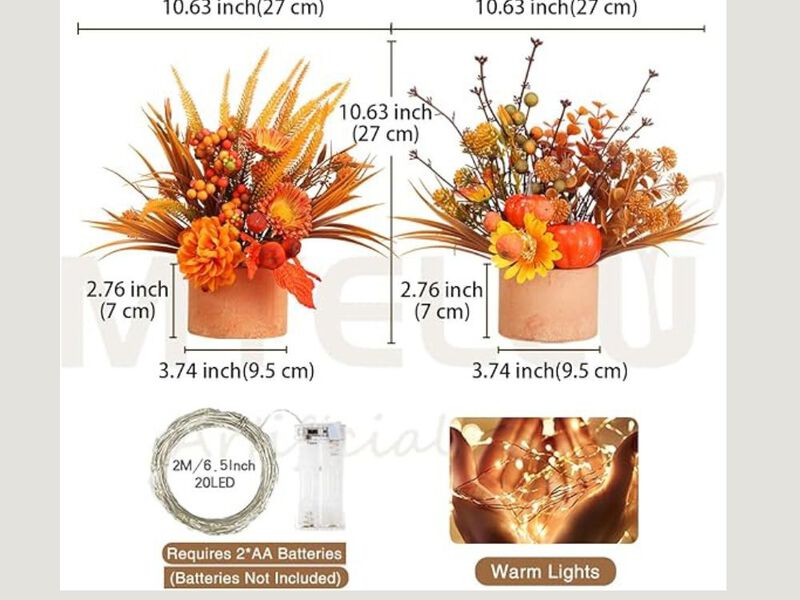 2 Pack Artificial Outdoor Plants Wedding Centerpiece Decor image number 2