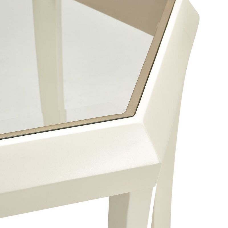 Michael Amini La Rachelle Hexagon Accent Table - Champagne