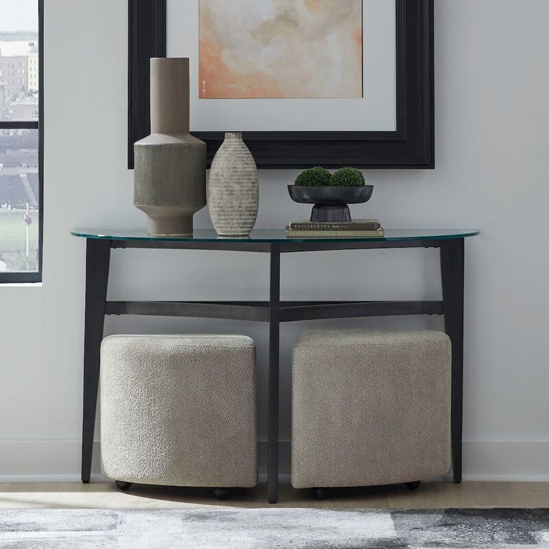 Liberty Furniture Capri Accent Chair Upholstered Ottoman 2 Pack with Casters  - Taupe Brown image number 1