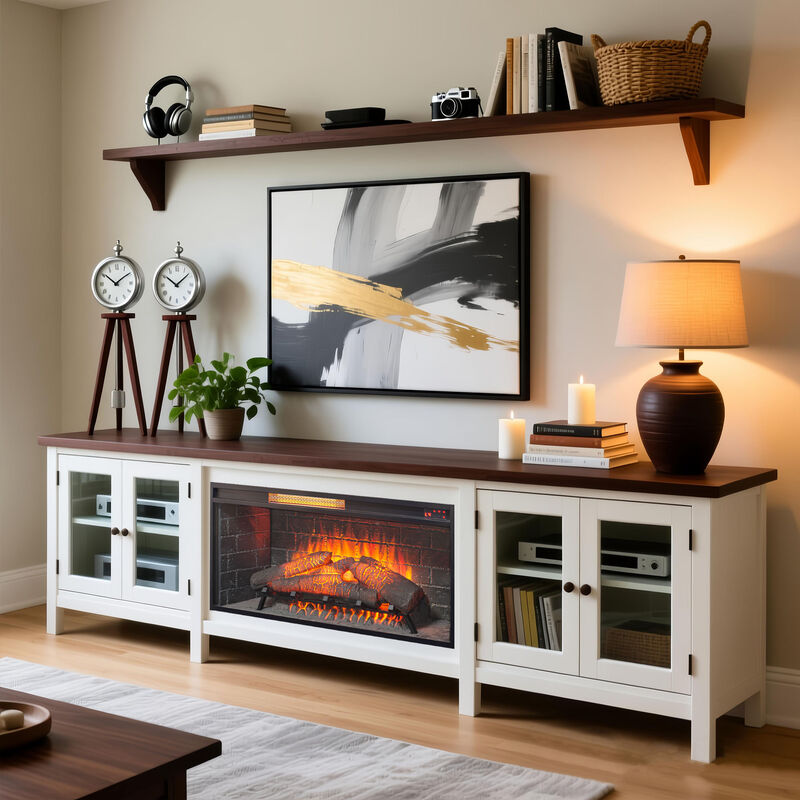 36 inch Infrared Electric Fireplace with Removable Trim kit Insert, Touch Panel Home Decor Heater image number 2
