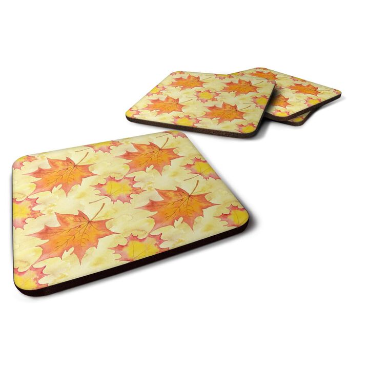Caroline's Treasures Fall Leaves Scattered Decorative coasters, 3.5, Multicolor