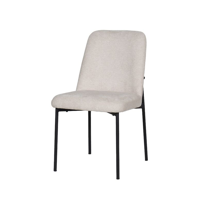 New Classic Furniture Erik Metal & Fabric Side Chair (Set of 2), Beige