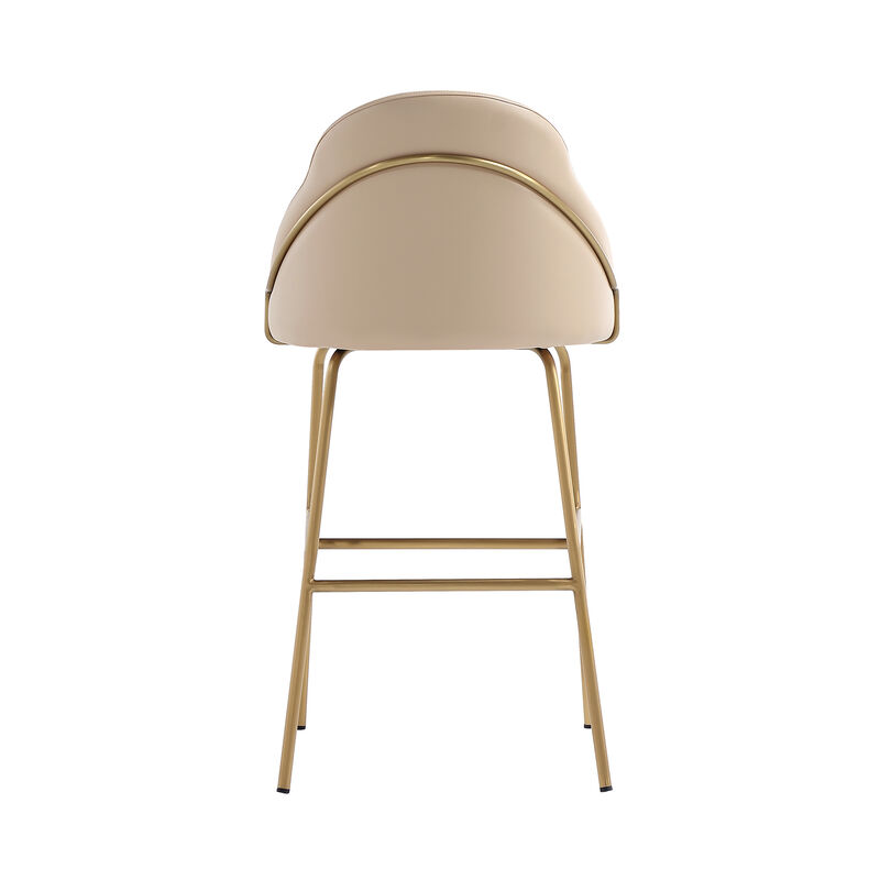 Gracie Barstool in Tan and Gold