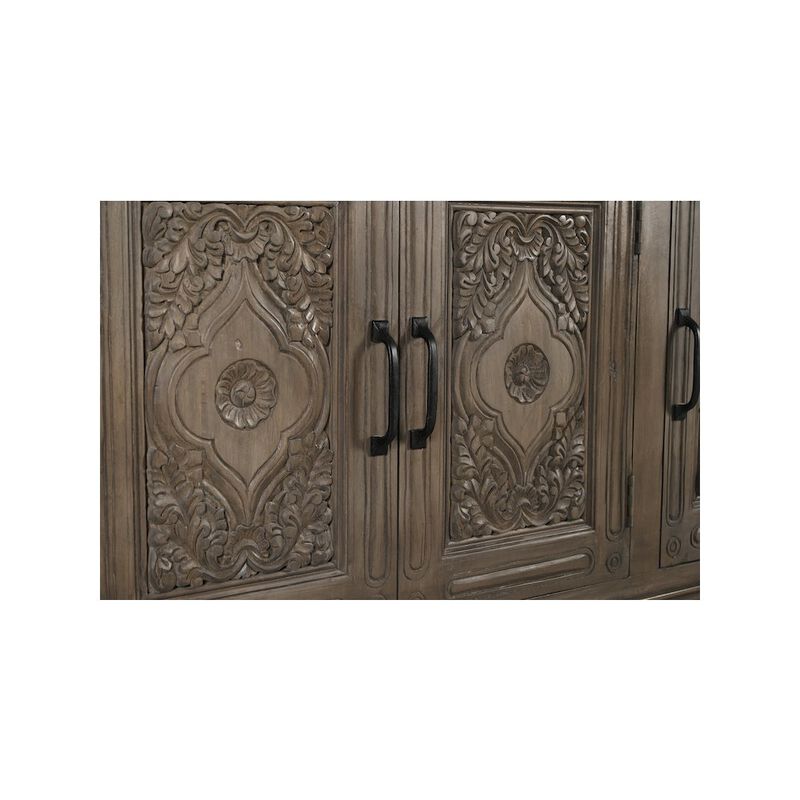 Taran Designs Grayson 3-door Carved Solid Wood Sideboard