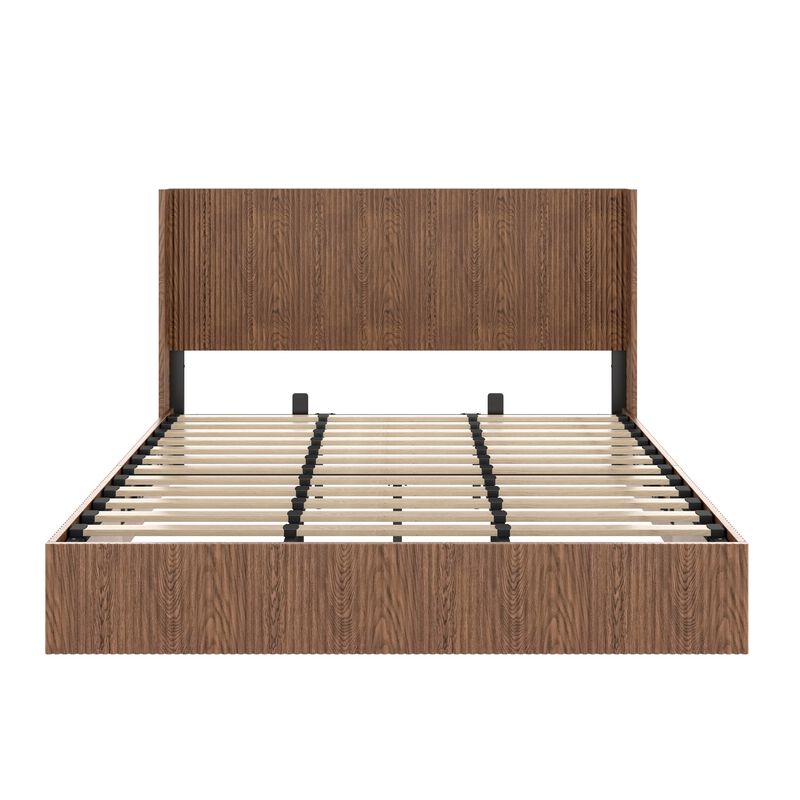 Cixt Fluted Lift Up Storage Bed Frame image number 0