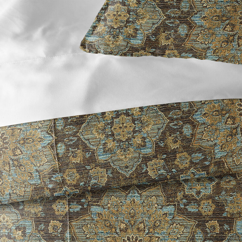 6ix Tailors Fine Linens Tabriz Chocolate Comforter Set