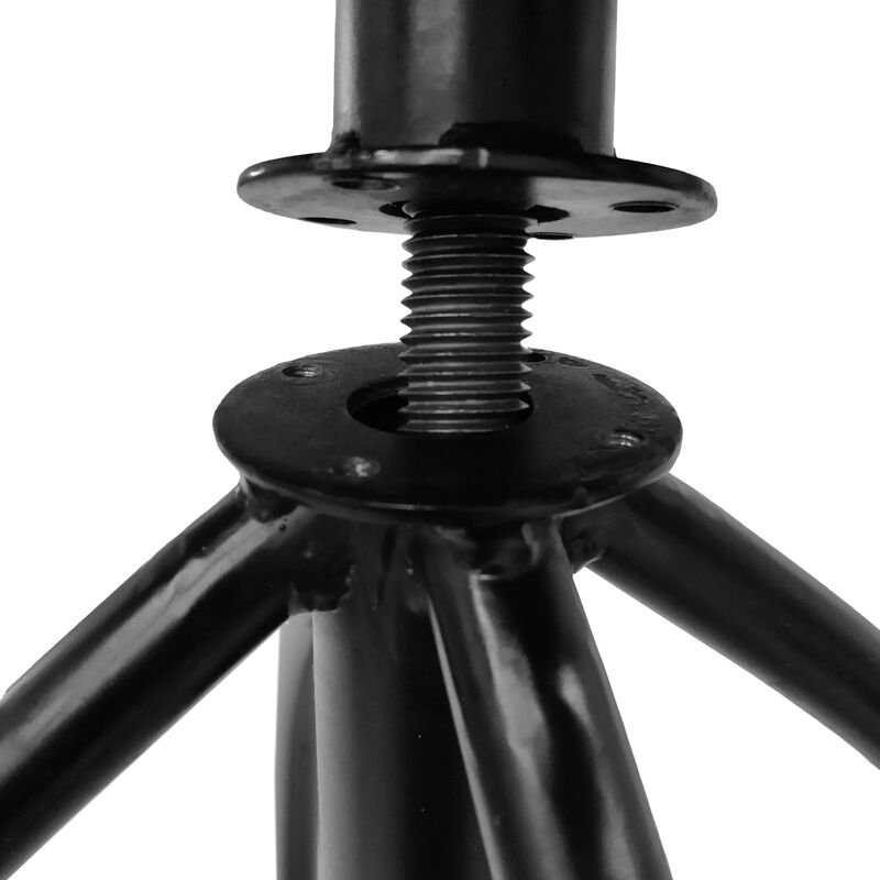 Pia 25-31 Inch Set of 2 Industrial Style Counter Height Stools with Adjustable Swivel Seat, Brown, Black