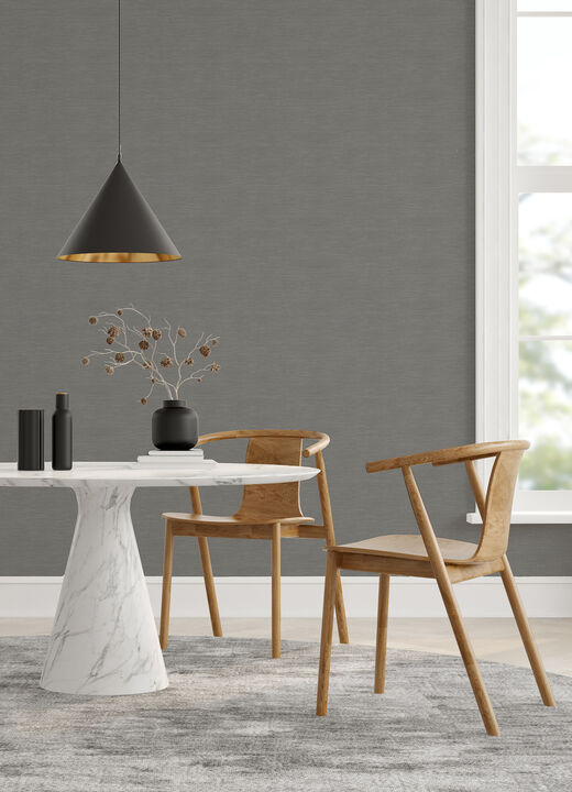 Moroccan Charcoal Sisal Texture Wallpaper (Set of 2)