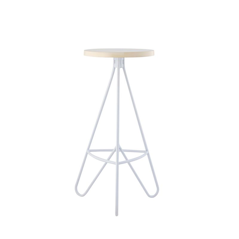 Trinity Modern Industiral Iron Tripod Backless Bar Stool