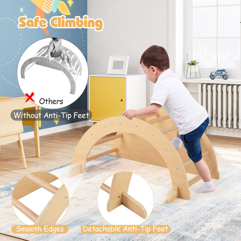 Kids Climbing Arch with Cushion &ndash; Montessori Climber/Rocker for Toddlers image number 8